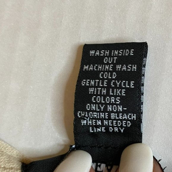 Alfani Womens Beige Lace Knit Baby Doll Top with Cap Sleeves Size S Y2K Romantic - Picture 5 of 8